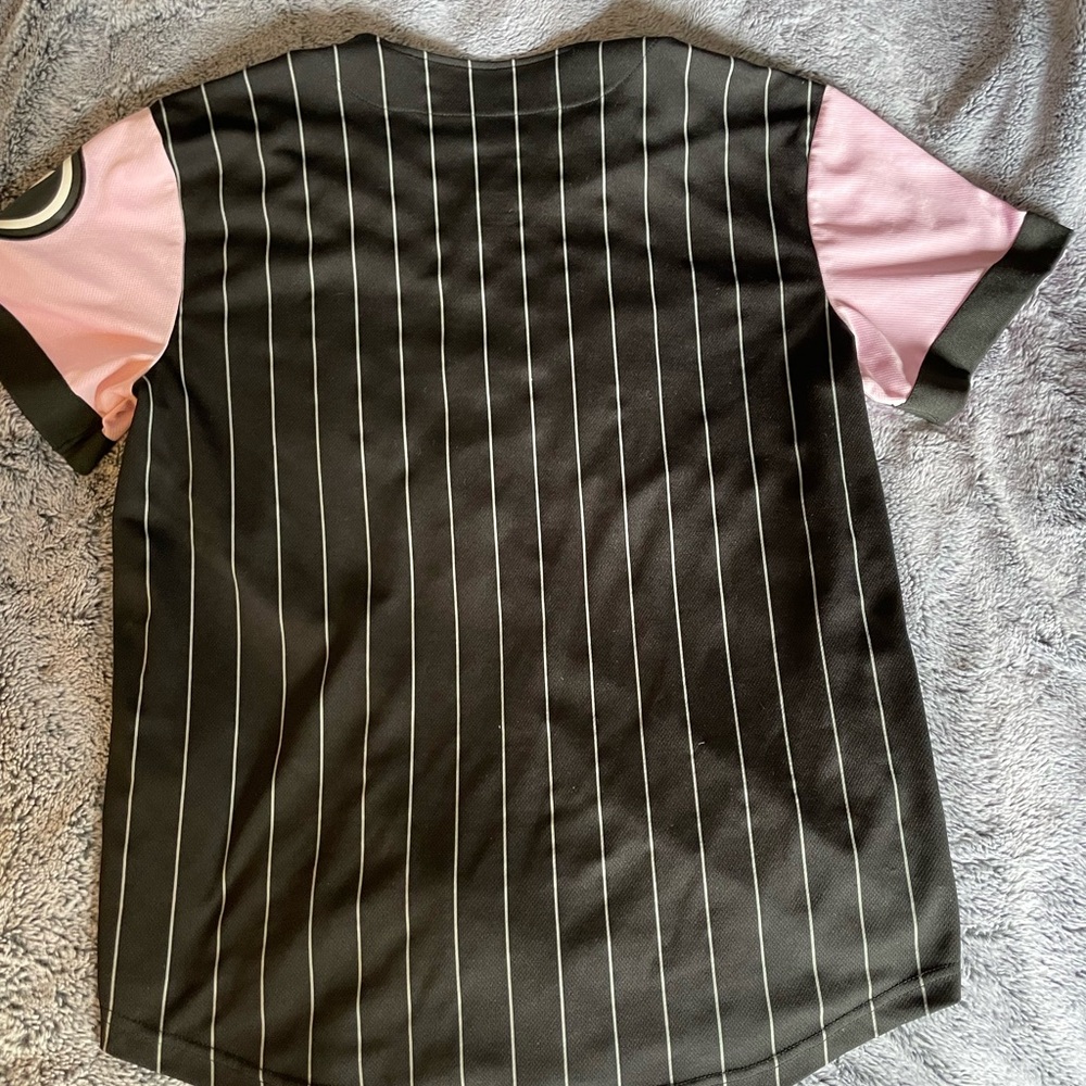 PLAYBOY Kids Black and Pink Striped Jersey - Picture 10 of 10